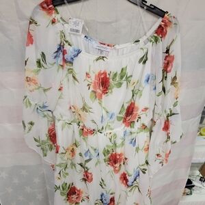 Beautiful Floral Lined Dress Jr Plus 1X